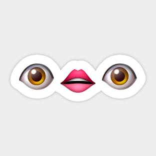 Shocked Emoji Eyes Sticker